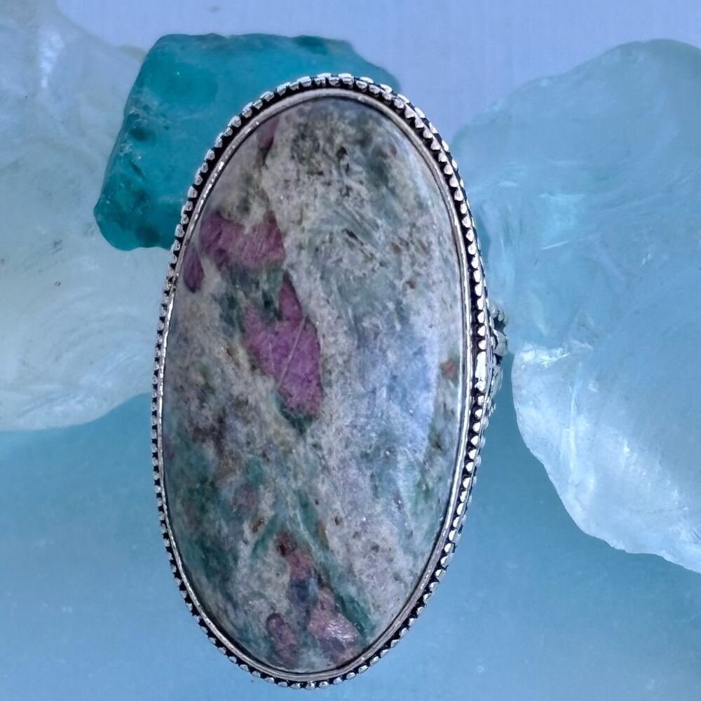 925 Sterling Ruby Zoisite Ring